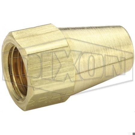 Dixon Long Nut, Straight Thread, 5/8-18 Thread, Brass 41FL-6